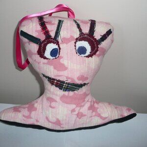 Handmade Halloween Small Soft Pillow With Face & Handle